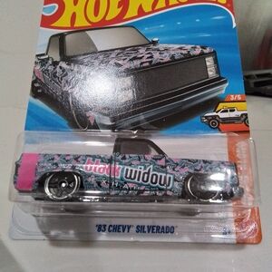 Hot Wheels Black Widow '83 Chevy Silverado Toy Car